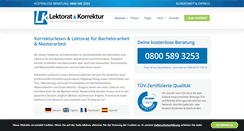 Desktop Screenshot of lektorat-korrektur.de